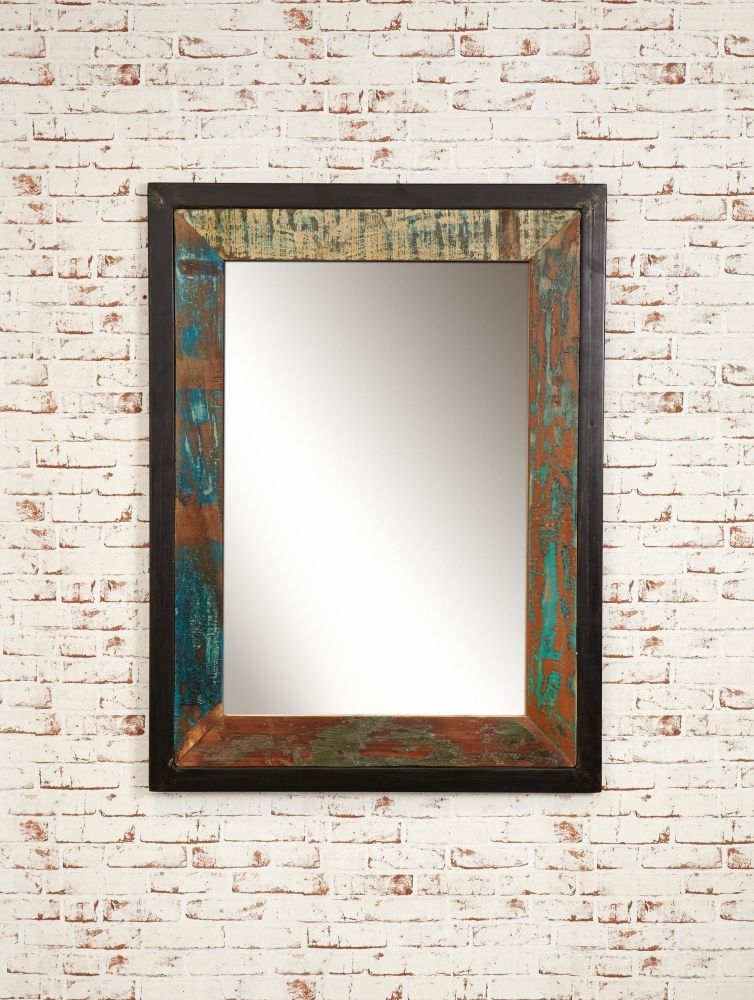 Product photograph of Urban Chic Reclaimed Rectangular Mirror - 90cm X 120cm from Choice Furniture Superstore.