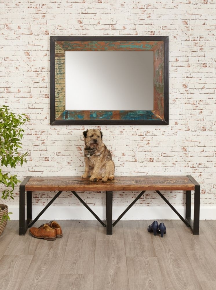 Product photograph of Urban Chic Reclaimed Rectangular Mirror - 90cm X 120cm from Choice Furniture Superstore.