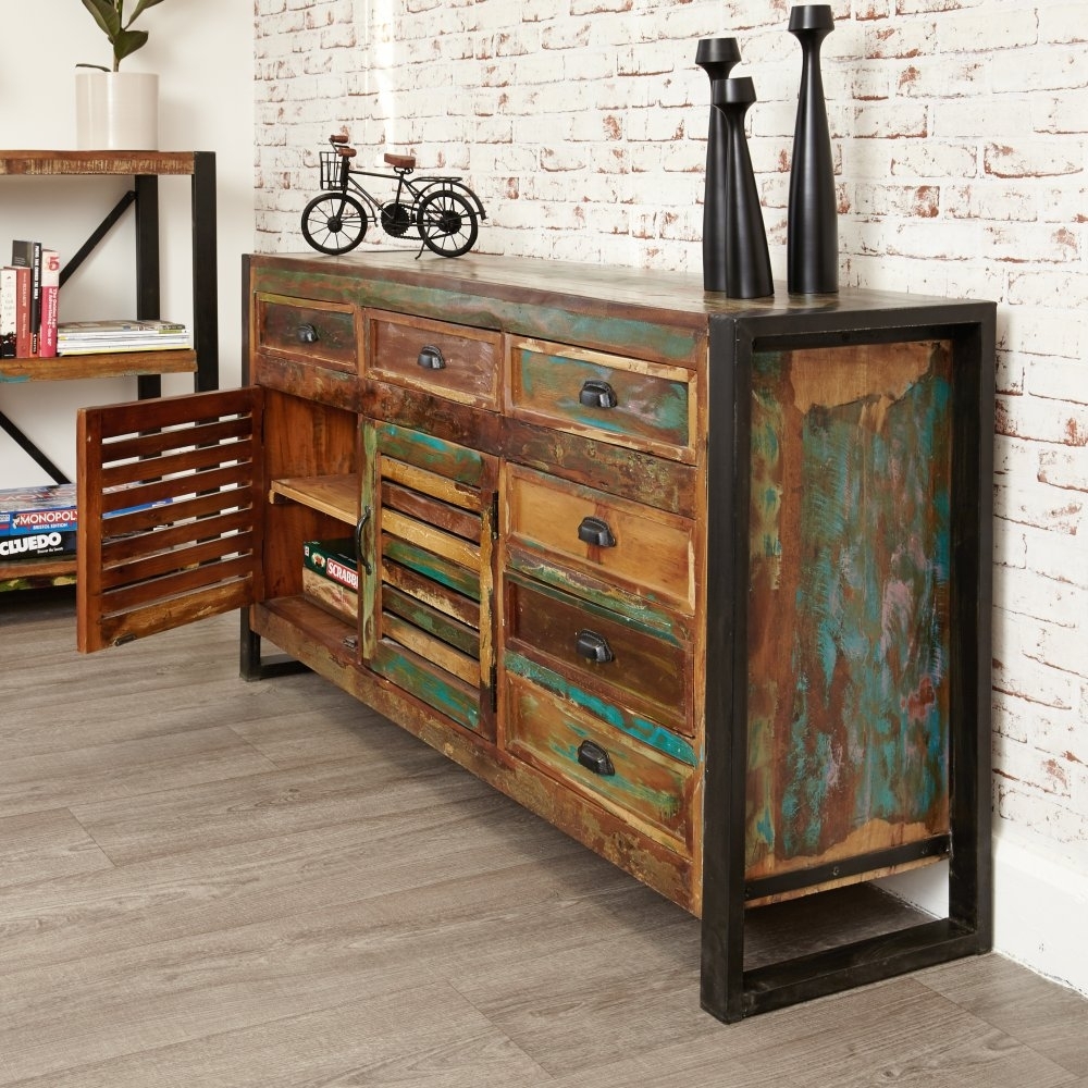 Product photograph of Urban Chic Reclaimed Wide Sideboard from Choice Furniture Superstore.