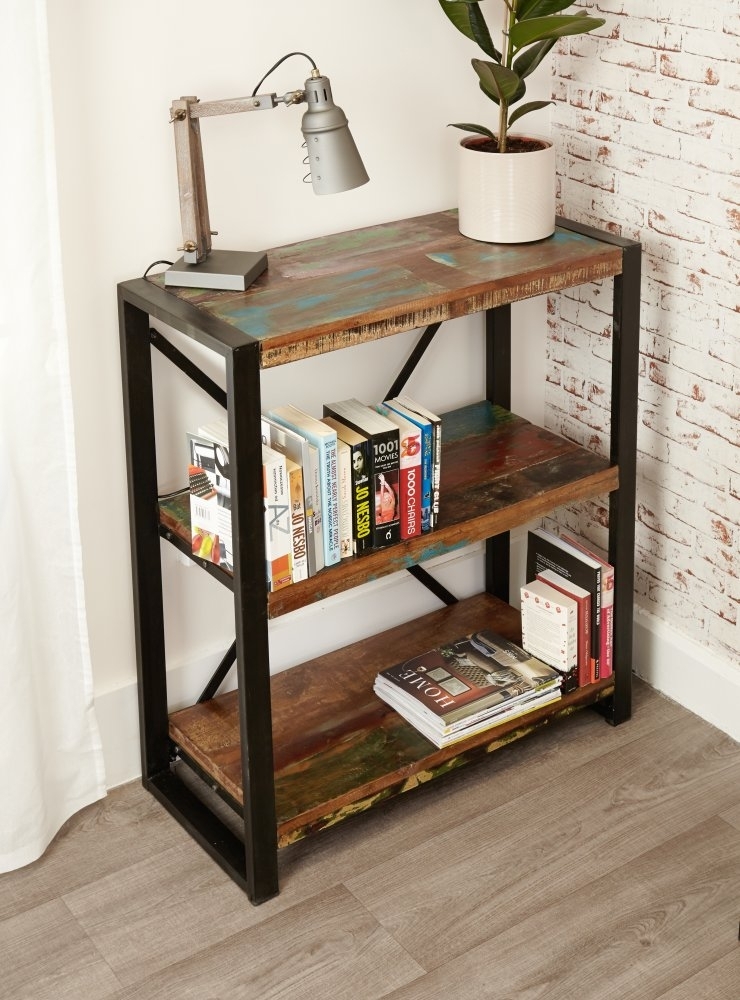 Product photograph of Urban Chic Reclaimed Low Bookcase from Choice Furniture Superstore.