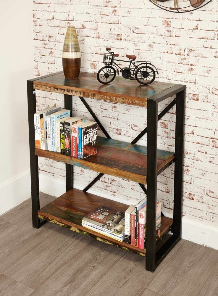 Product photograph of Urban Chic Reclaimed Low Bookcase from Choice Furniture Superstore.