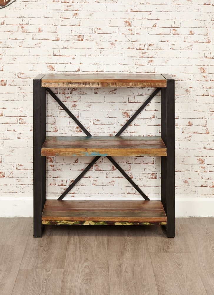 Product photograph of Urban Chic Reclaimed Low Bookcase from Choice Furniture Superstore.