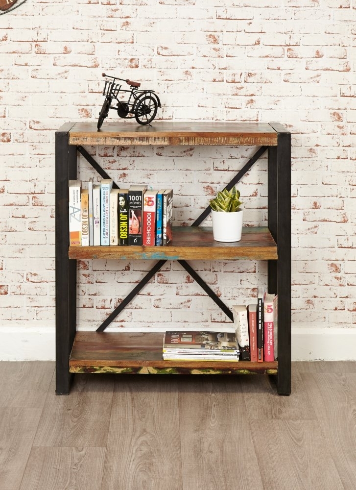 Product photograph of Urban Chic Reclaimed Low Bookcase from Choice Furniture Superstore.