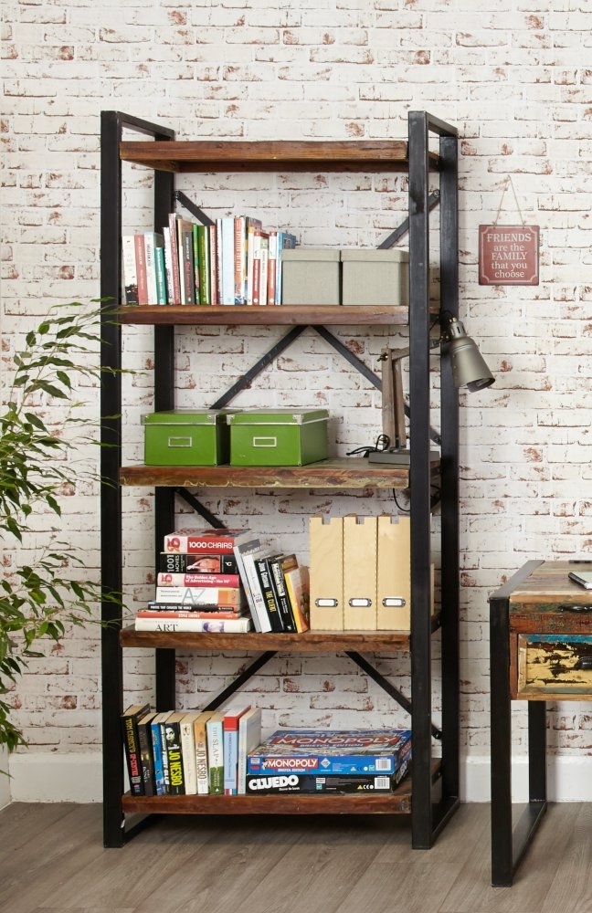 Product photograph of Urban Chic Reclaimed Tall Bookcase from Choice Furniture Superstore.