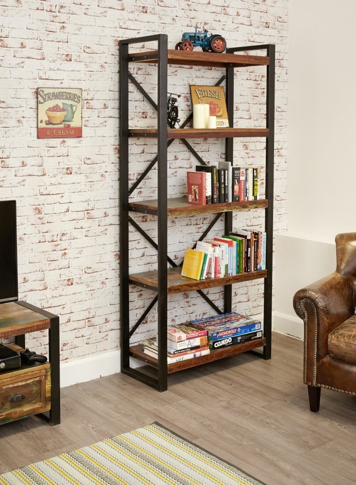Product photograph of Urban Chic Reclaimed Tall Bookcase from Choice Furniture Superstore.