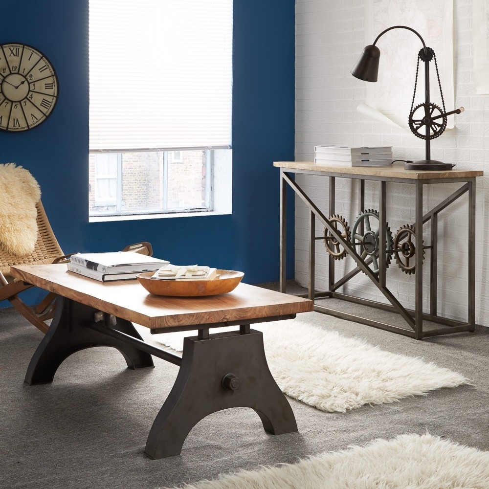 Product photograph of Evoke Brown Industrial Coffee Table from Choice Furniture Superstore.