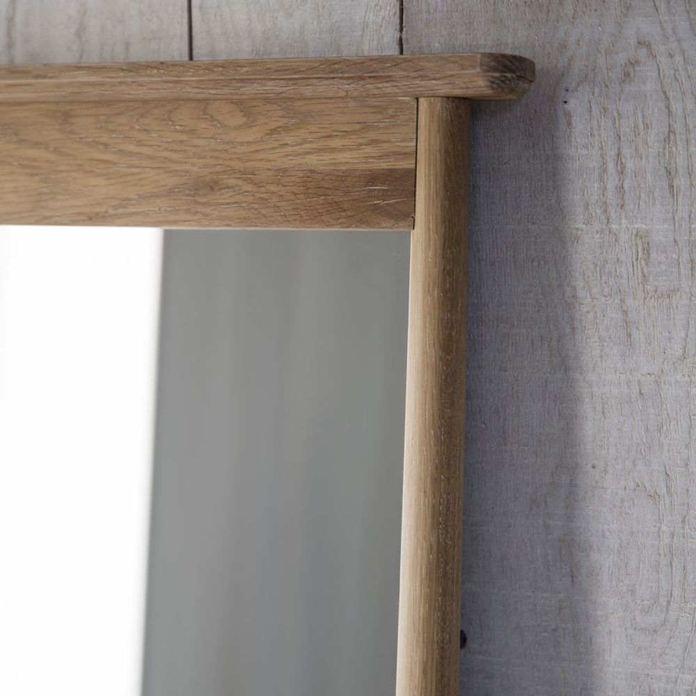 Product photograph of Wycombe Oak Rectangular Cheval Mirror - 64cm X 174cm from Choice Furniture Superstore.