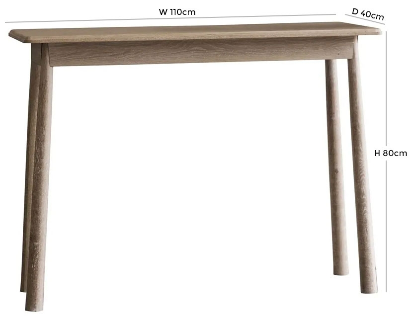 Product photograph of Armagh Oak Console Table from Choice Furniture Superstore.