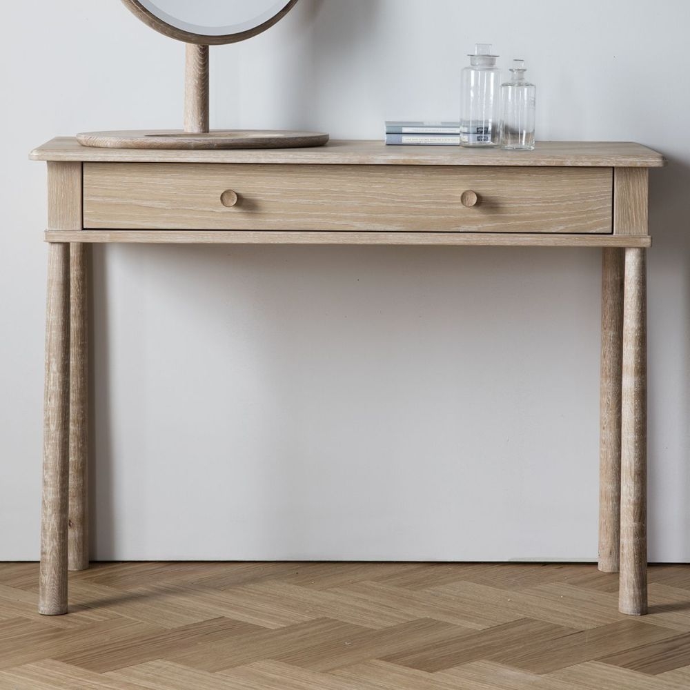 Product photograph of Wycombe Oak 1 Drawer Dressing Table from Choice Furniture Superstore.