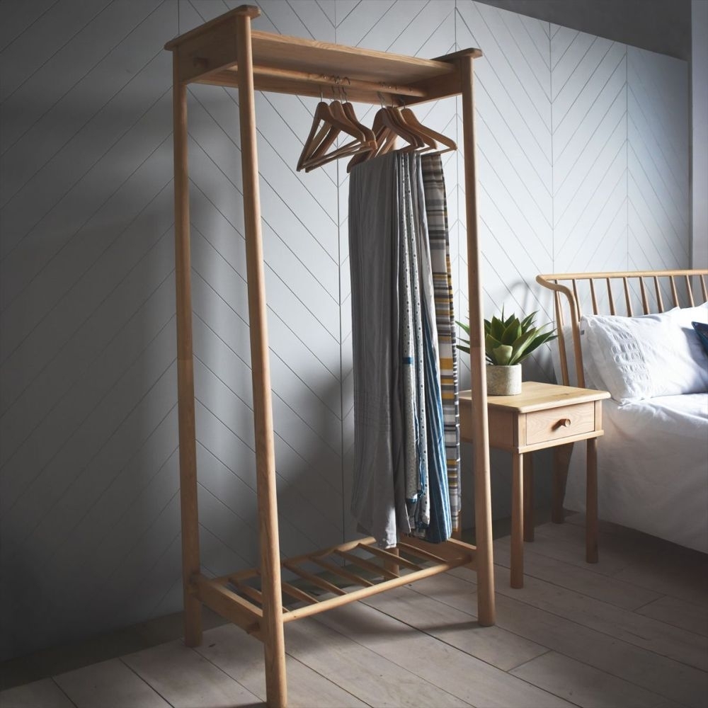Product photograph of Armagh Oak Open Wardrobe from Choice Furniture Superstore.
