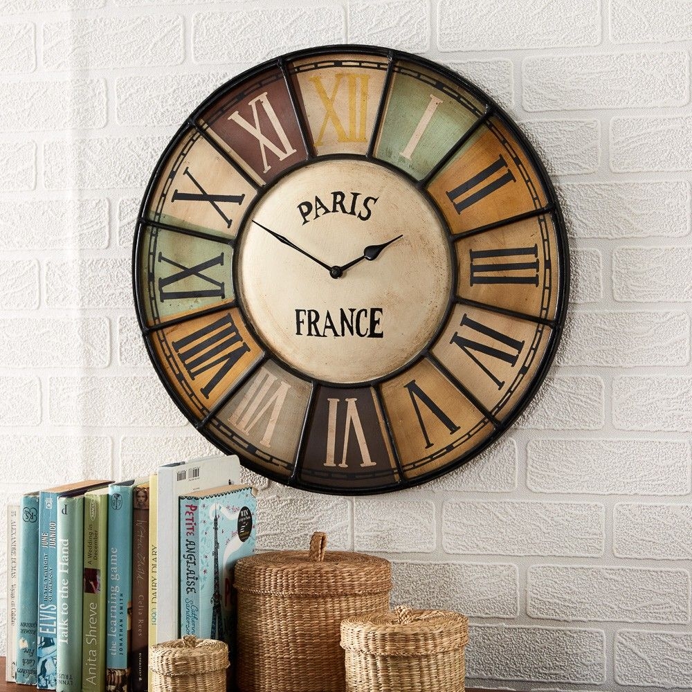 Product photograph of Chalet Black Industrial Clock from Choice Furniture Superstore.