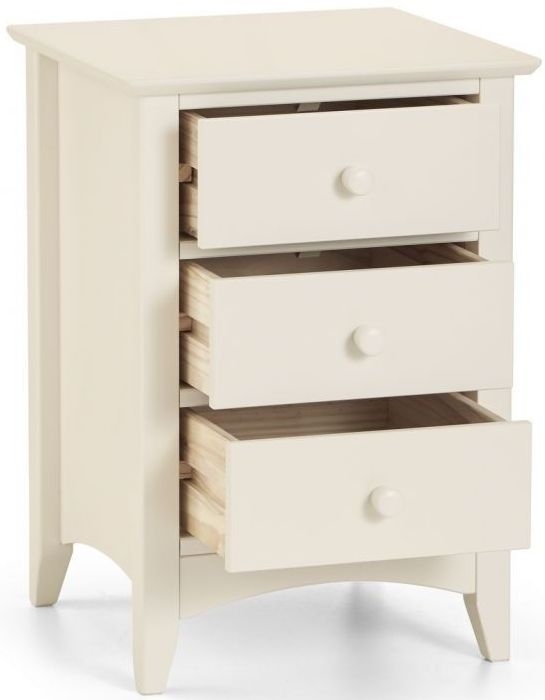 Product photograph of Cameo White Pine 3 Drawer Bedside Cabinet from Choice Furniture Superstore.