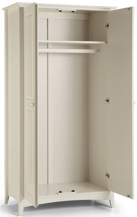 Product photograph of Cameo White Pine 2 Door Wardrobe from Choice Furniture Superstore.