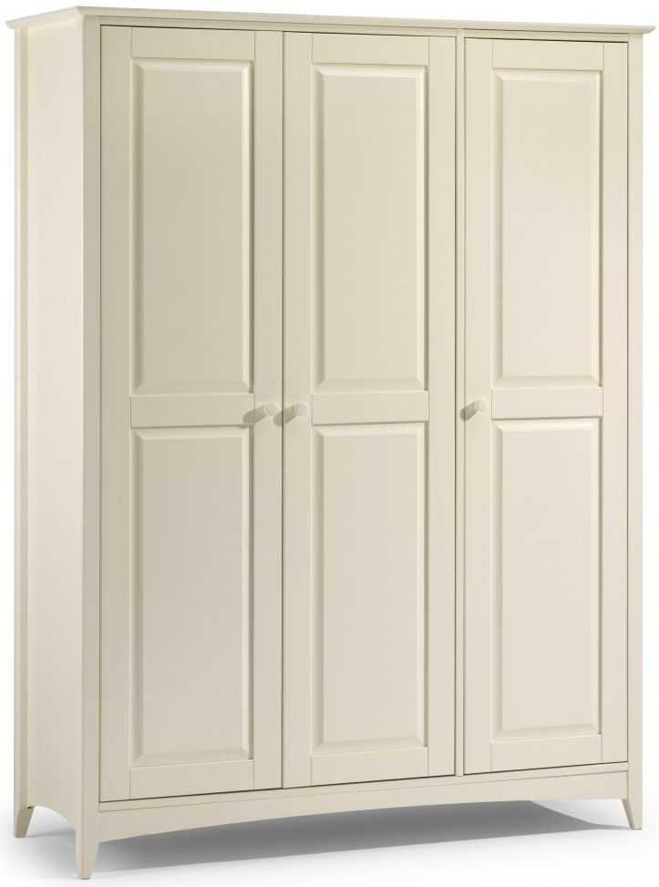 Product photograph of Cameo Stone White Pine 3 Door Wardrobe from Choice Furniture Superstore.
