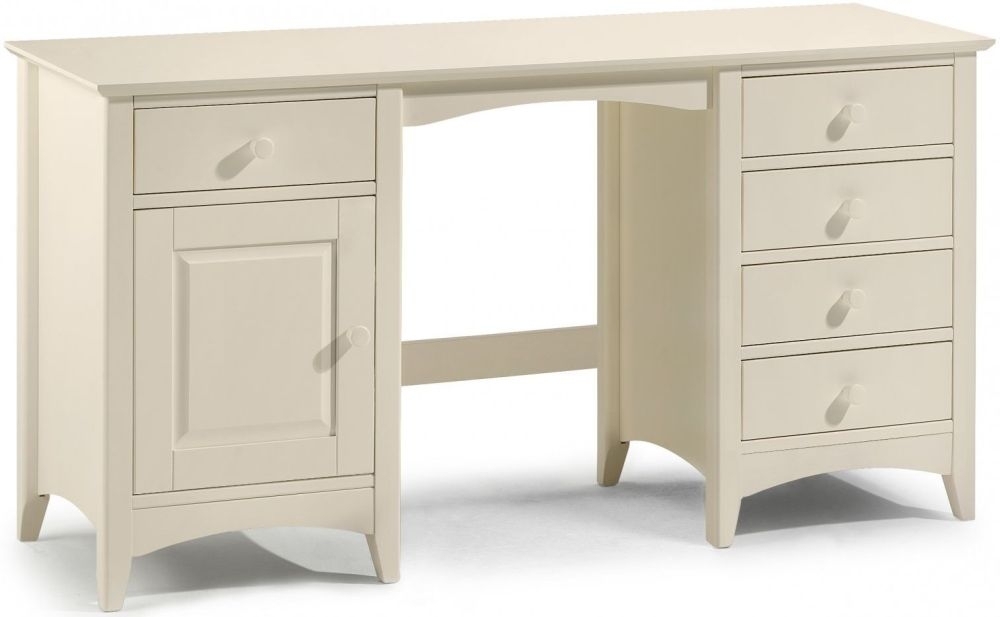 Product photograph of Cameo Stone White Pine 1 Door Dressing Table from Choice Furniture Superstore.