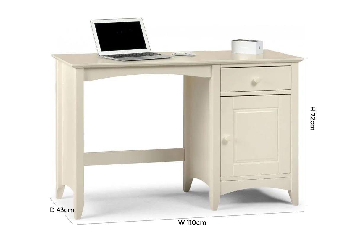 Product photograph of Cameo White Pine 1 Door Writing Desk from Choice Furniture Superstore.