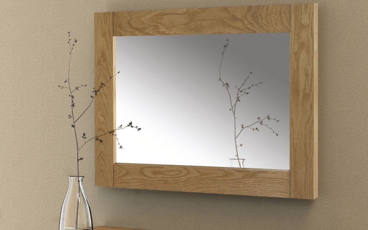 Product photograph of Marlborough Waxed Rectangular Wall Mirror - 100cm X 70cm from Choice Furniture Superstore.