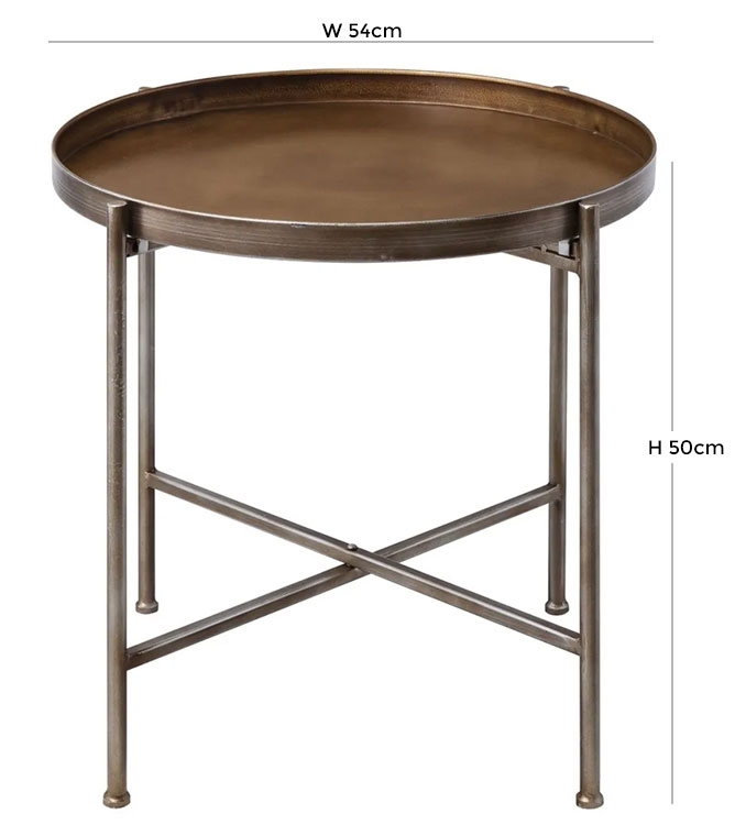 Product photograph of Lenox Copper Tray Table from Choice Furniture Superstore.