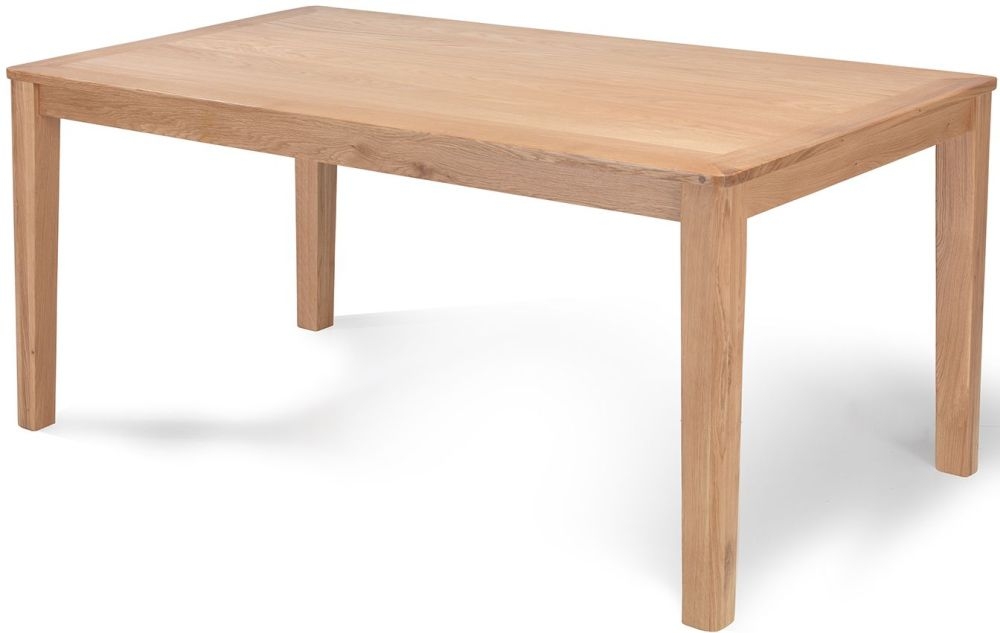 Product photograph of Asby Scandinavian Style Oak Dining Table 150cm Rectangular Top Seats 4 To 6 Diners from Choice Furniture Superstore.
