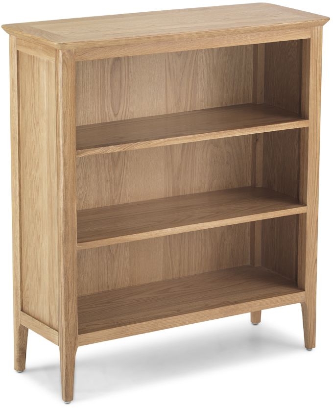 Product photograph of Wadsworth Waxed Oak Low Bookcase 100cm H from Choice Furniture Superstore.