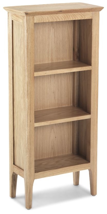 Product photograph of Wadsworth Waxed Oak Narrow Cd Bookcase 100cm H from Choice Furniture Superstore.