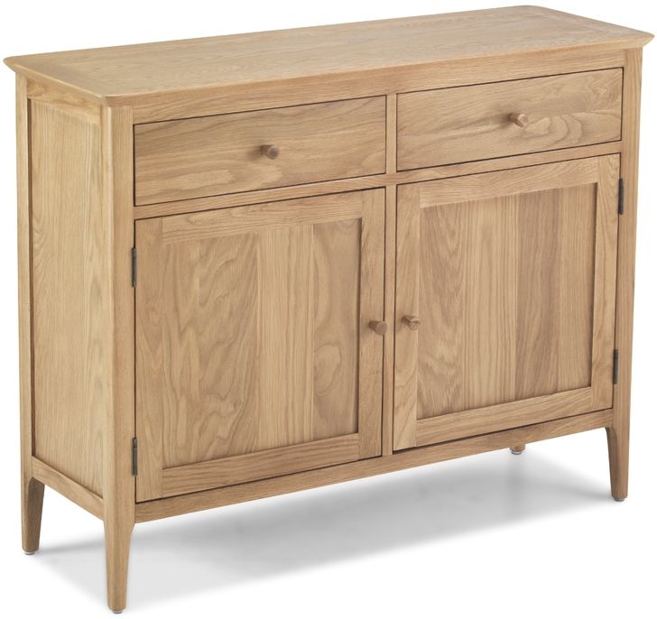 Product photograph of Wadsworth Waxed Oak Standard Medium Sideboard 115cm With 2 Doors And 2 Drawers from Choice Furniture Superstore.