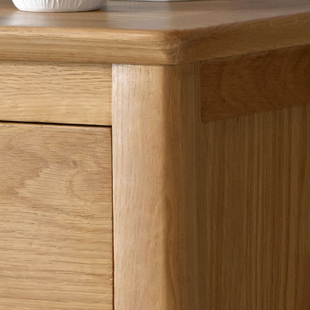 Product photograph of Wadsworth Waxed Oak Compact Storage Cabinet - 2 Doors from Choice Furniture Superstore.