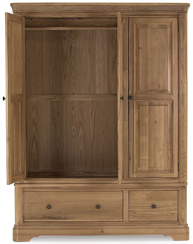 Product photograph of Vida Living Carmen Oak 3 Door Wardrobe from Choice Furniture Superstore.