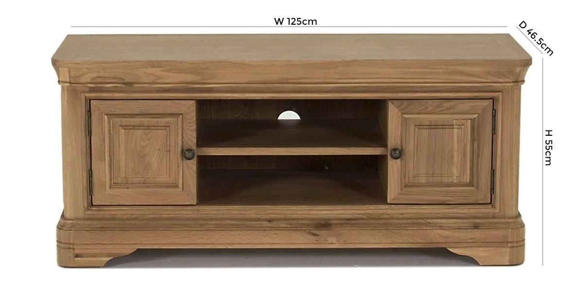 Product photograph of Vida Living Carmen Oak Tv Unit from Choice Furniture Superstore.