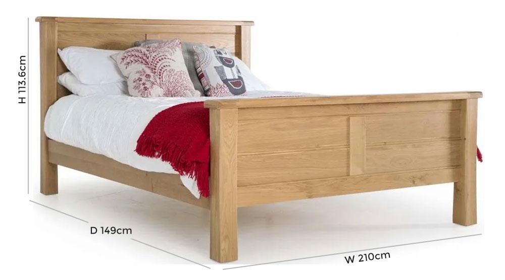 Product photograph of Vida Living Breeze Oak Bed from Choice Furniture Superstore.