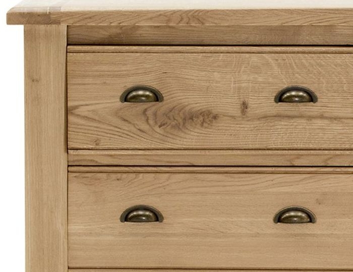 Product photograph of Vida Living Breeze Oak 6 Drawer Dressing Chest from Choice Furniture Superstore.