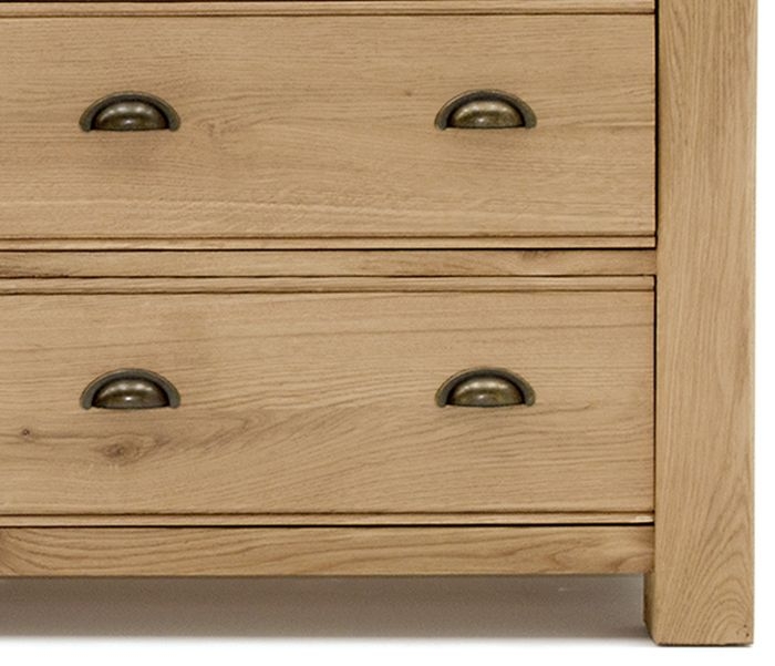 Product photograph of Vida Living Breeze Oak 6 Drawer Dressing Chest from Choice Furniture Superstore.