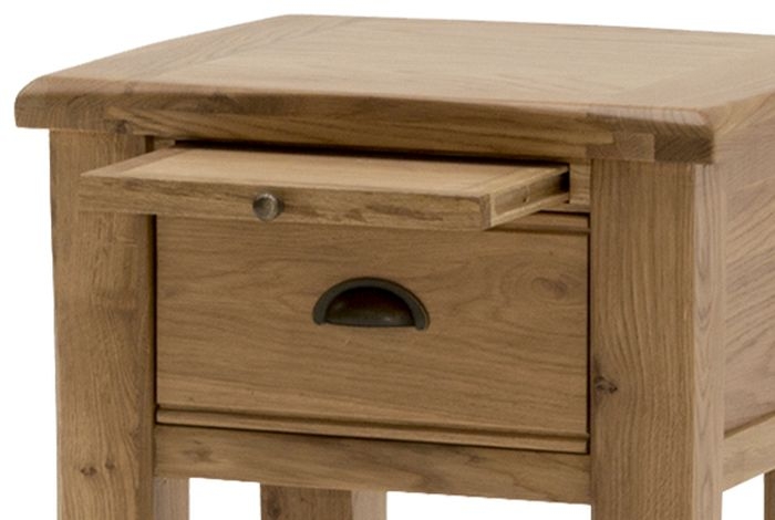 Product photograph of Vida Living Breeze Oak End Table from Choice Furniture Superstore.