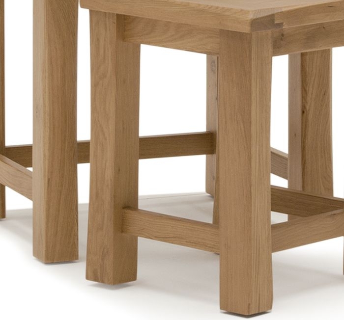 Product photograph of Vida Living Breeze Oak Nest Of Tables from Choice Furniture Superstore.
