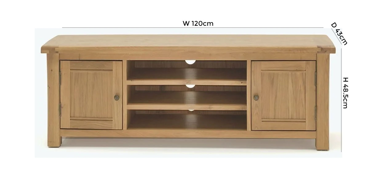 Product photograph of Vida Living Breeze Oak Tv Unit from Choice Furniture Superstore.
