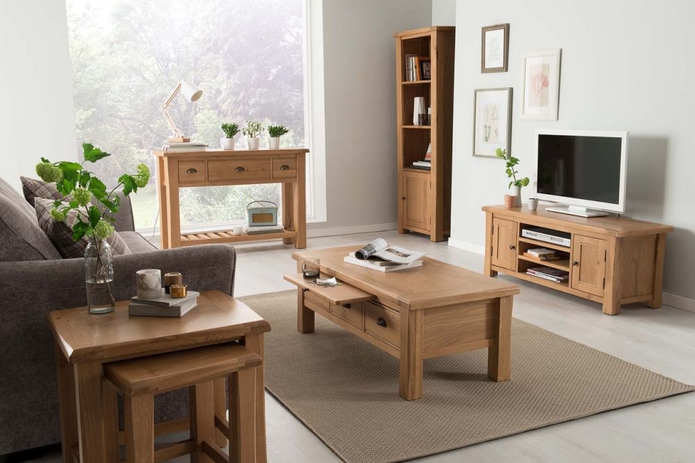Product photograph of Vida Living Breeze Oak Tv Unit from Choice Furniture Superstore.