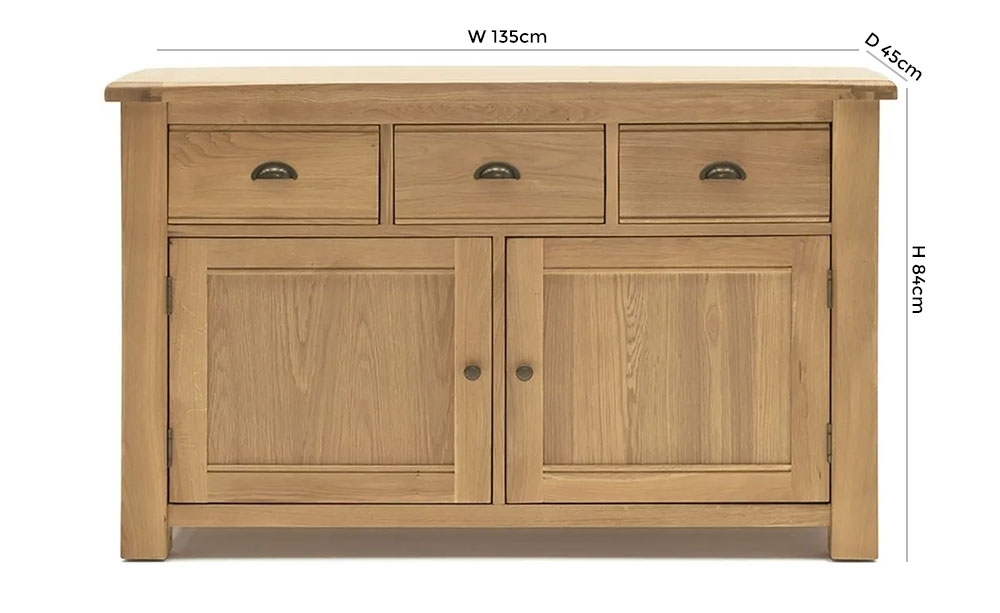 Product photograph of Vida Living Breeze Oak Large Sideboard from Choice Furniture Superstore.