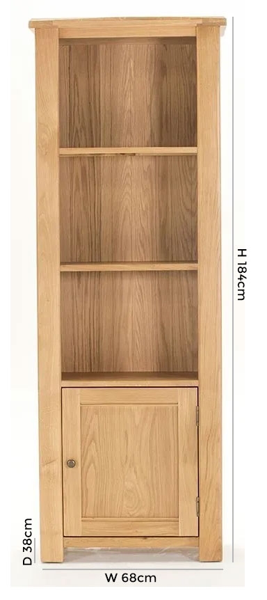 Product photograph of Vida Living Breeze Oak Tall Bookcase from Choice Furniture Superstore.