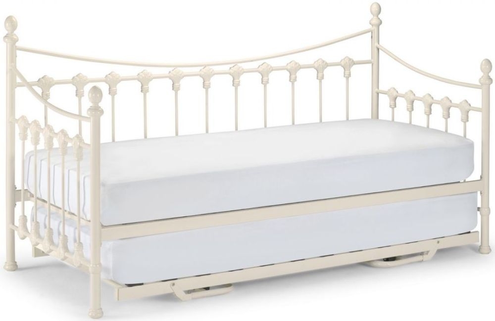 Product photograph of Versailles White Metal Day Bed from Choice Furniture Superstore.