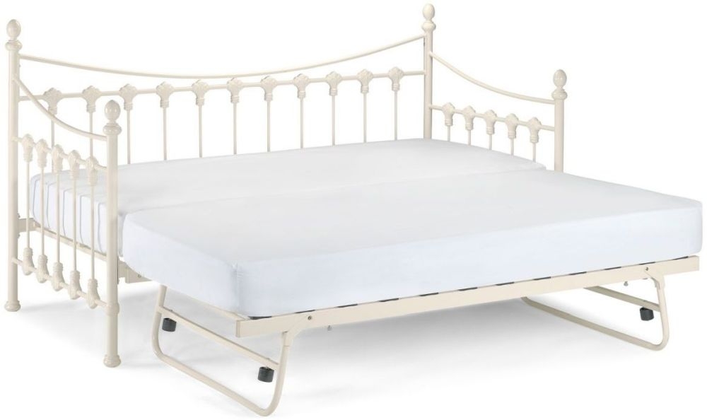 Product photograph of Versailles White Metal Day Bed from Choice Furniture Superstore.