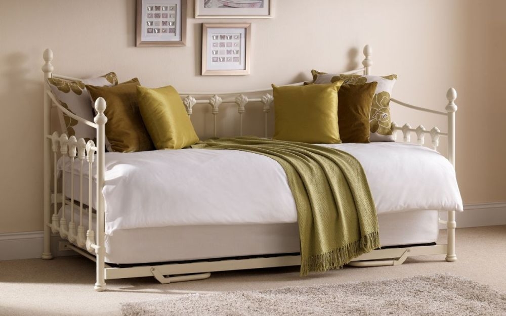 Product photograph of Versailles White Metal Underbed Trundle from Choice Furniture Superstore.