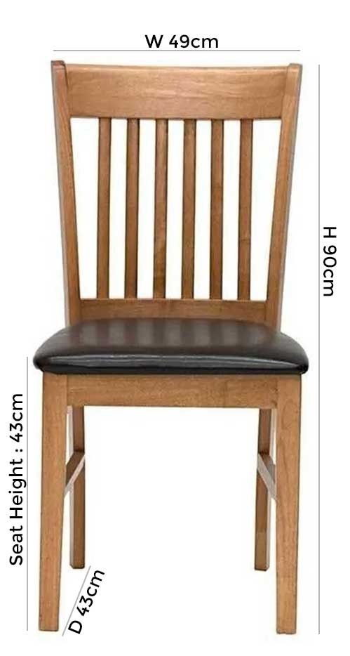 Product photograph of Vida Living Cleo Slatted Back Oak Dining Chair Sold In Pairs from Choice Furniture Superstore.
