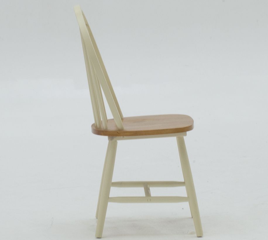 Product photograph of Vida Living Windsor Spindle Back Buttermilk Dining Chair Sold In Pairs from Choice Furniture Superstore.