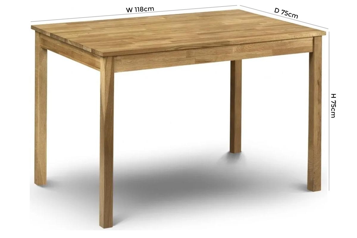Product photograph of Coxmoor Oak Dining Table - 4 Seater from Choice Furniture Superstore.