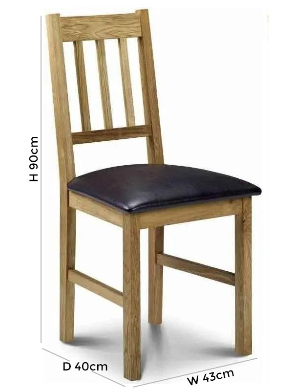 Product photograph of Coxmoor Oak Dining Chair Sold In Pairs from Choice Furniture Superstore.