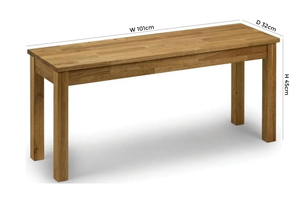 Product photograph of Coxmoor Oiled Oak Bench from Choice Furniture Superstore.