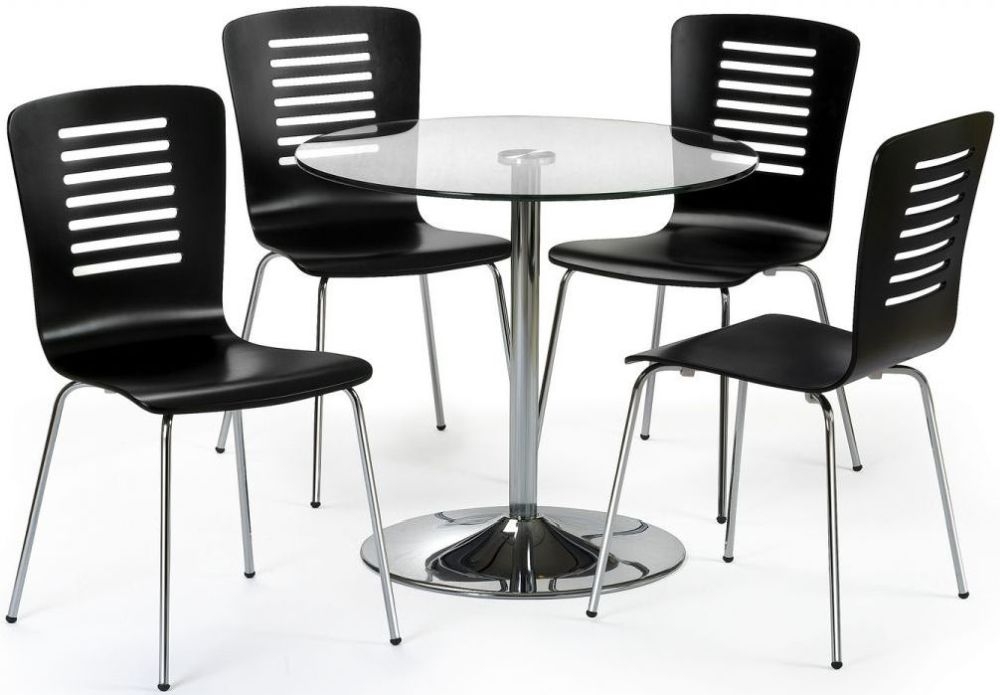 Product photograph of Kudos Chrome Round Dining Table - 2 Seater from Choice Furniture Superstore.