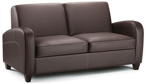 Product photograph of Vivo Brown Leather 2 Seater Sofa Bed from Choice Furniture Superstore.