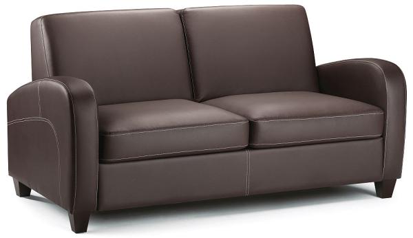 Vivo Brown Leather 2 Seater Sofa Bed