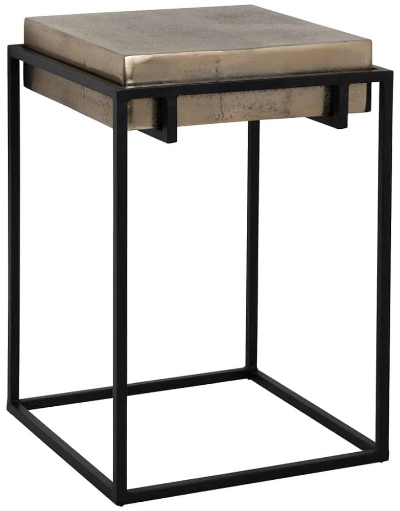 Product photograph of Calloway Champagne Gold And Black Side Table from Choice Furniture Superstore.